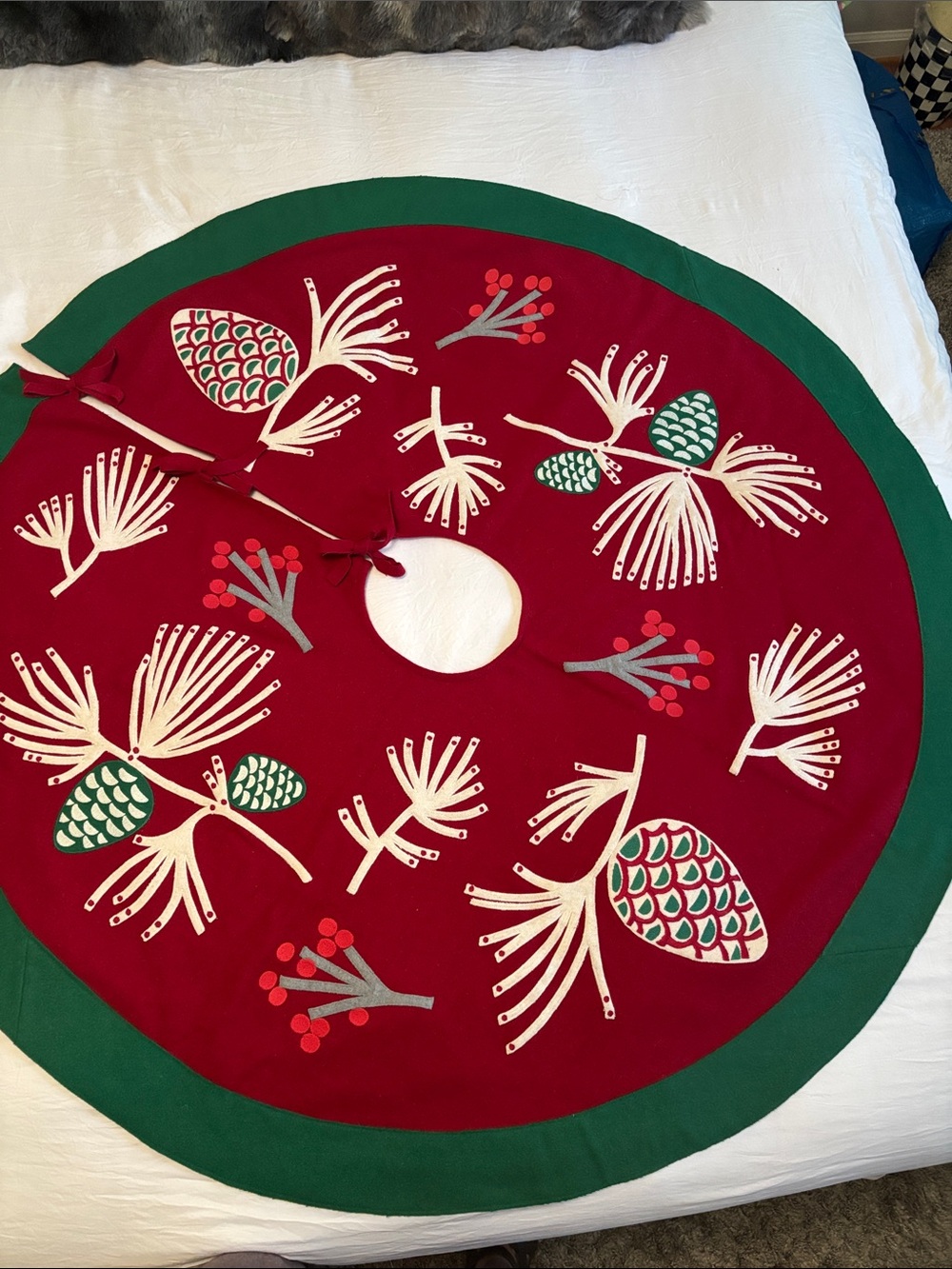 Th Company Store Christmas Tree Wool Skirt